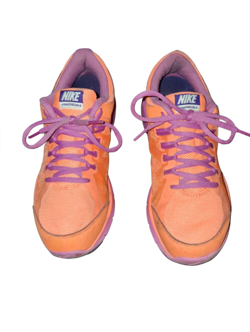 Nike LunarForever Run 3 running shoes in a vibrant peach/orange Sz 9